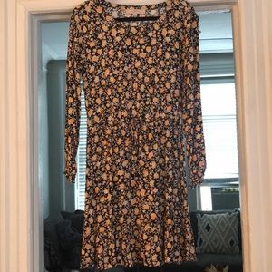 LOFT long sleeve floral print dress